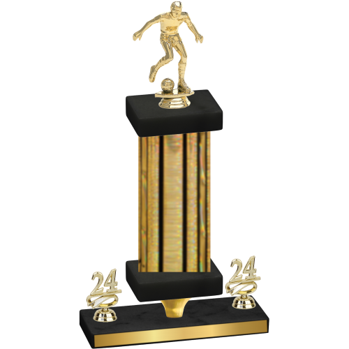 Premium Single Gold Glacier Year Soccer Trophy