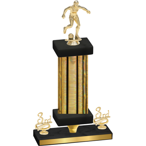Premium Single Gold Glacier Third Place Soccer Trophy