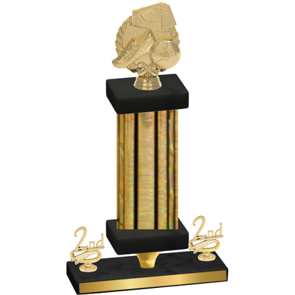 Premium Single Gold Glacier Second Place Soccer Trophy