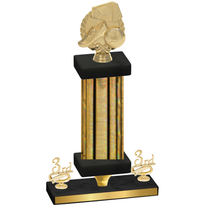 Premium Single Gold Glacier Third Place Soccer Trophy