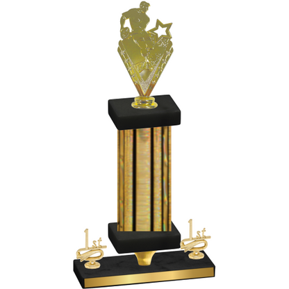 Premium Single Gold Glacier First Place Rugby Trophy