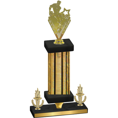 Premium Single Gold Glacier Victory Rugby Trophy