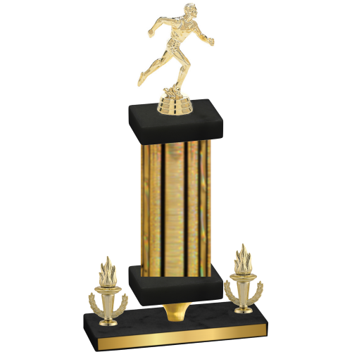 Premium Single Gold Glacier Victory Running Trophy