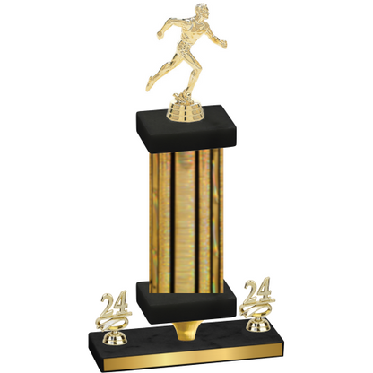 Premium Single Gold Glacier Year Running Trophy