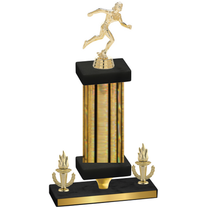 Premium Single Gold Glacier Victory Running Trophy
