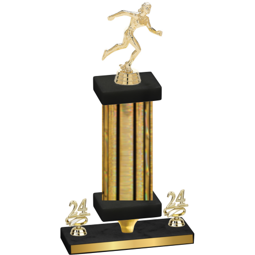 Premium Single Gold Glacier Year Running Trophy