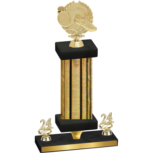 Premium Single Gold Glacier Year Running Trophy