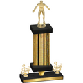 Premium Single Gold Glacier Third Place Wrestling Trophy