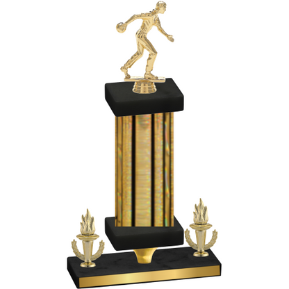 Premium Single Gold Glacier Victory Bowling Trophy