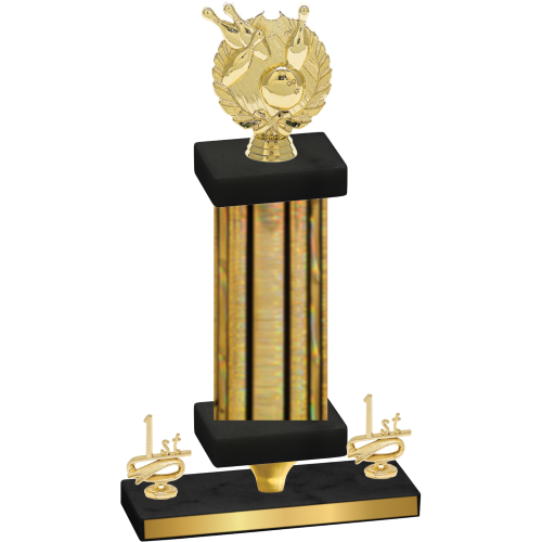 Premium Single Gold Glacier First Place Bowling Trophy