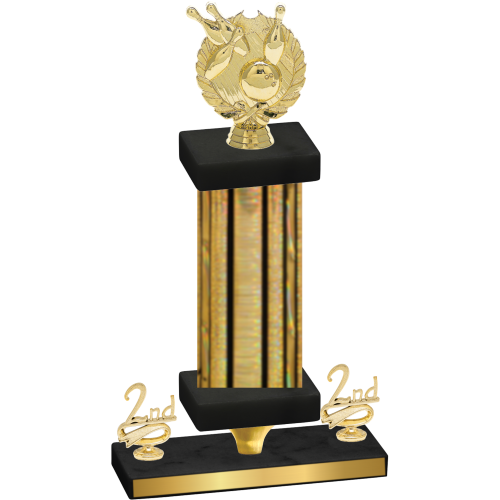 Premium Single Gold Glacier Second Place Bowling Trophy