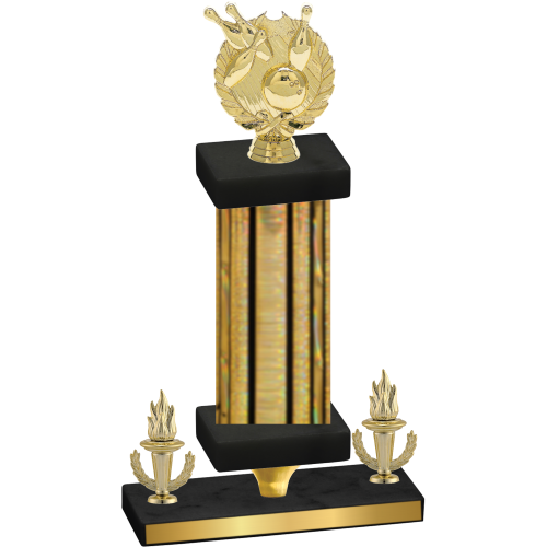 Premium Single Gold Glacier Victory Bowling Trophy