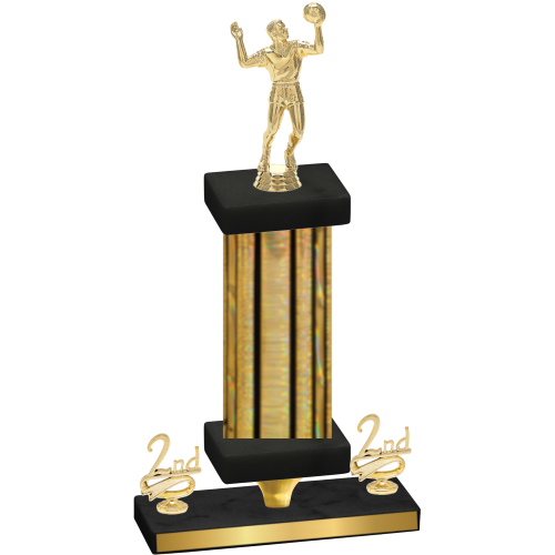 Premium Single Gold Glacier Second Place Volleyball Trophy