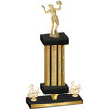 Premium Single Gold Glacier Third Place Volleyball Trophy