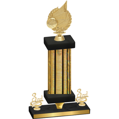 Premium Single Gold Glacier Third Place Volleyball Trophy