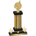 Premium Single Gold Glacier Fourth Place Volleyball Trophy