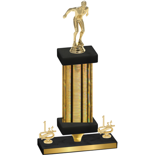Premium Single Gold Glacier First Place Swimming Trophy