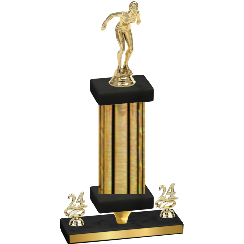 Premium Single Gold Glacier Year Tennis Trophy