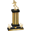 Premium Single Gold Glacier Third Place Football Trophy