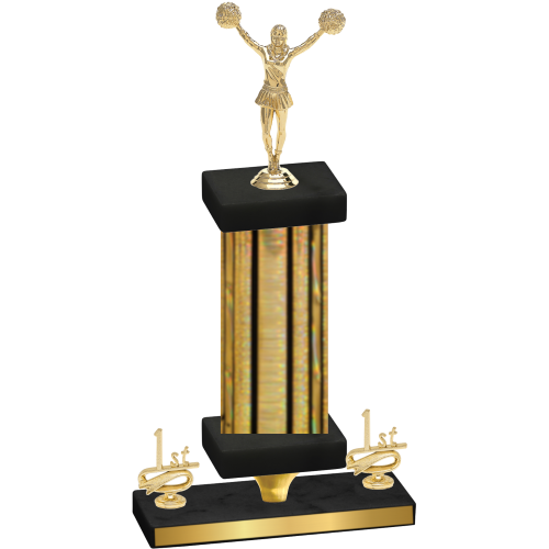Premium Single Gold Glacier First Place Cheerleading Trophy