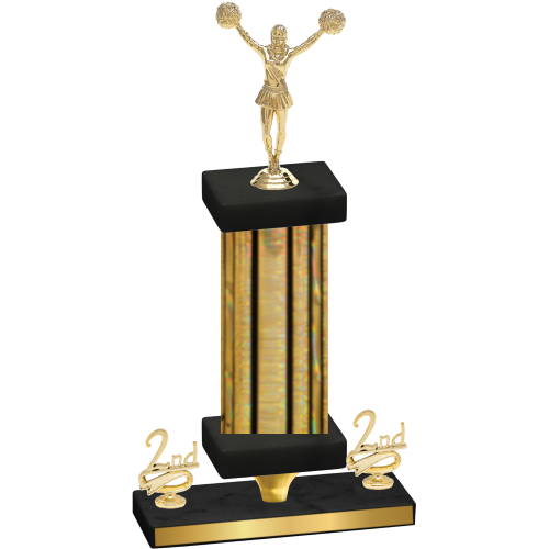 Premium Single Gold Glacier Second Place Cheerleading Trophy