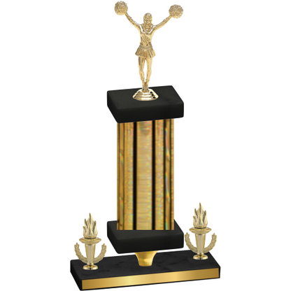 Premium Single Gold Glacier Victory Cheerleading Trophy