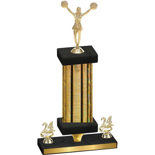 Premium Single Gold Glacier Year Cheerleading Trophy