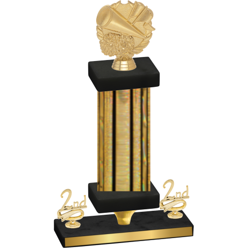 Premium Single Gold Glacier Second Place Cheerleading Trophy