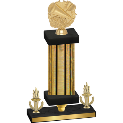Premium Single Gold Glacier Victory Cheerleading Trophy