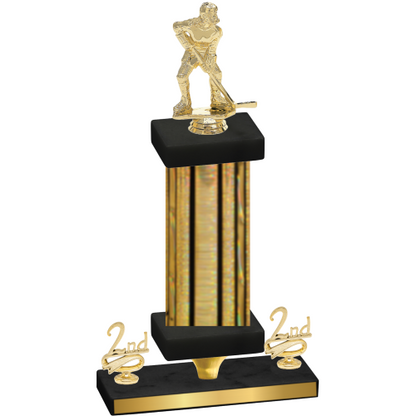 Premium Single Gold Glacier Second Place Hockey Trophy
