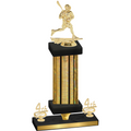 Premium Single Gold Glacier Fourth Place Lacrosse Trophy