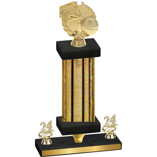 Premium Single Gold Glacier Year Basketball Trophy