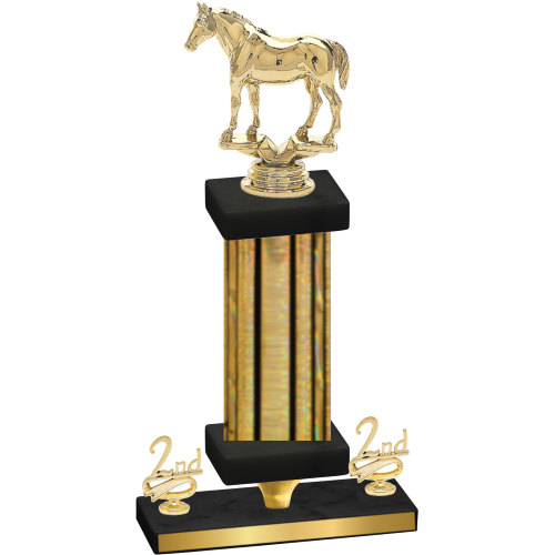 Premium Single Gold Glacier Second Place Horses Trophy