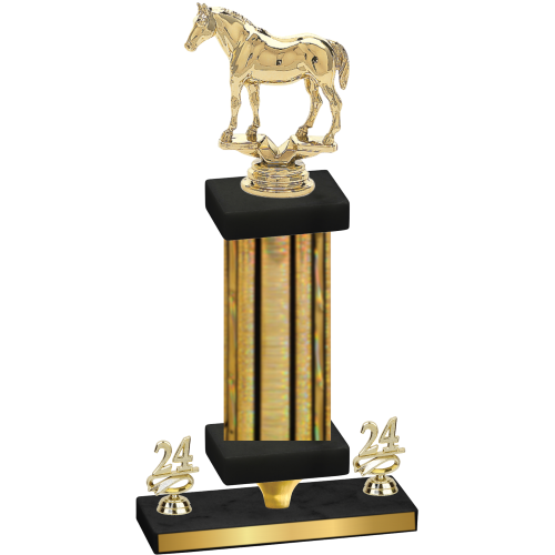 Premium Single Gold Glacier Year Horses Trophy