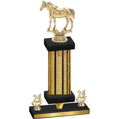 Premium Single Gold Glacier Year Horses Trophy
