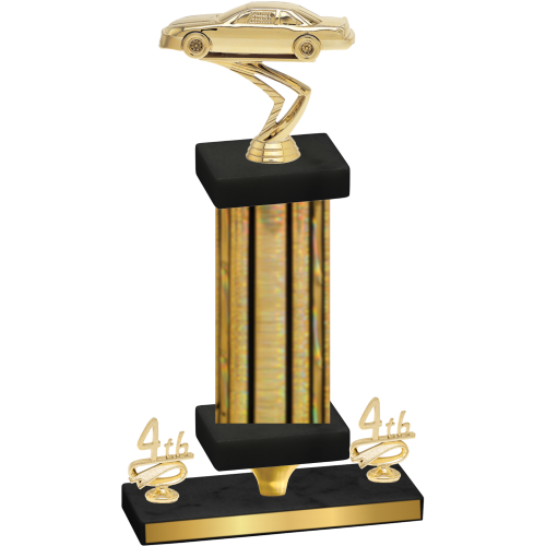 Premium Single Gold Glacier Fourth Place Cars Trophy