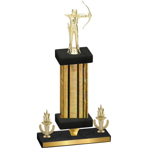 Premium Single Gold Glacier Victory Archery Trophy