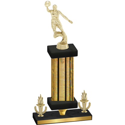 Premium Single Gold Glacier Victory Basketball Trophy