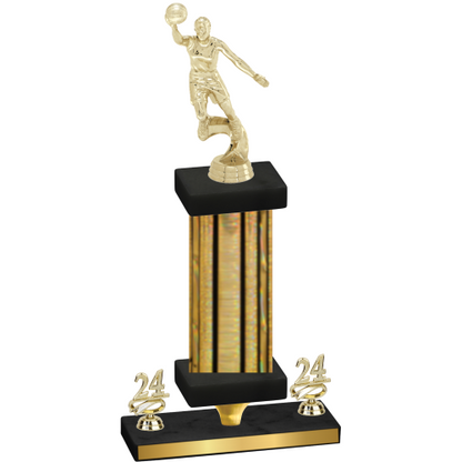 Premium Single Gold Glacier Year Basketball Trophy