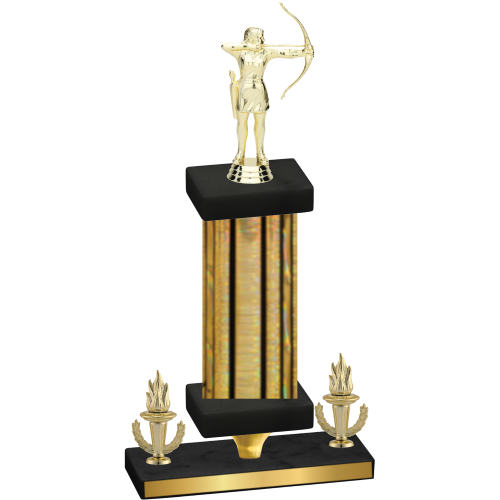 Premium Single Gold Glacier Victory Archery Trophy