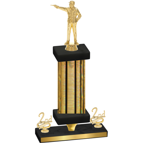 Premium Single Gold Glacier Second Place Shooter Trophy
