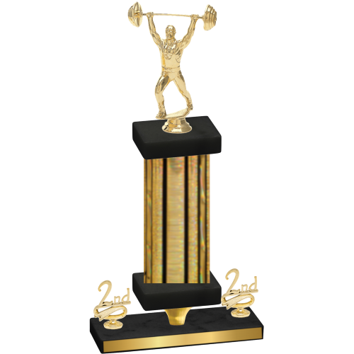 Premium Single Gold Glacier Second Place Weights Trophy