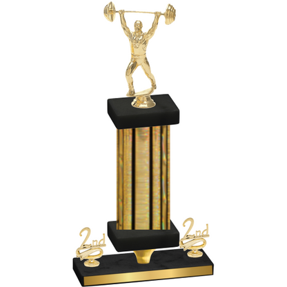 Premium Single Gold Glacier Second Place Weights Trophy