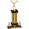 Premium Single Gold Glacier Victory Weights Trophy