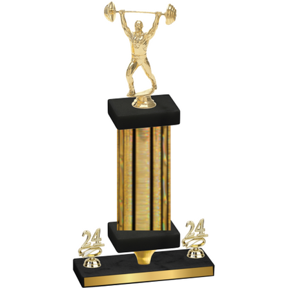 Premium Single Gold Glacier Year Weights Trophy