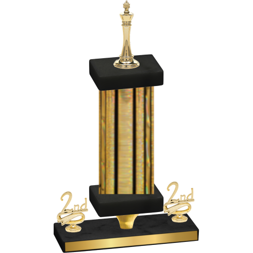 Premium Single Gold Glacier Second Place Chess Trophy