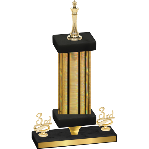 Premium Single Gold Glacier Third Place Chess Trophy