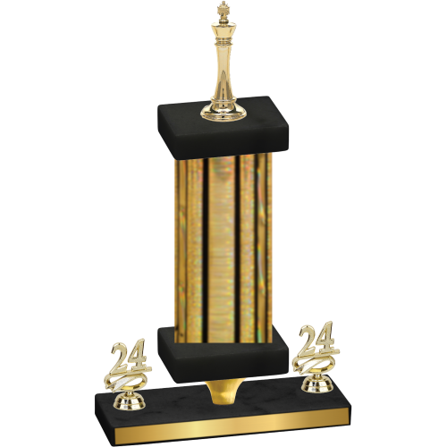 Premium Single Gold Glacier Year Chess Trophy