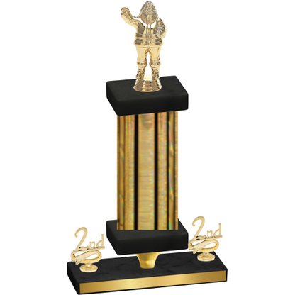 Premium Single Gold Glacier Second Place Holiday Trophy