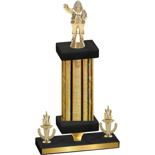 Premium Single Gold Glacier Victory Holiday Trophy